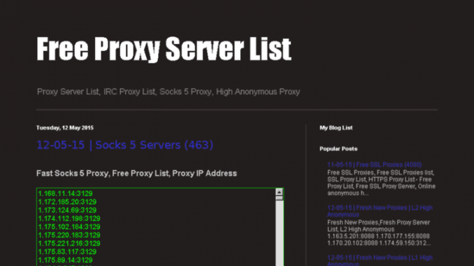 proxy list download txt
